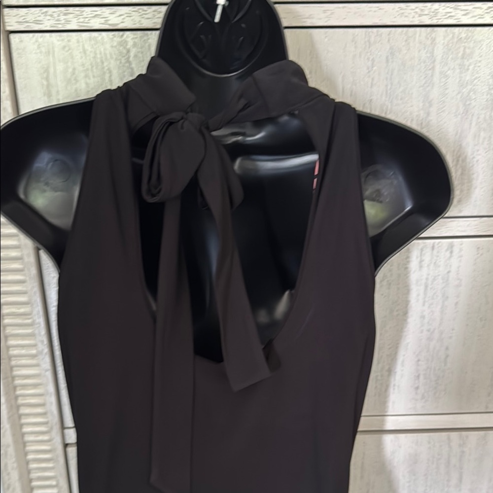 White House Black Market Pink and Black Halter Mini Dress - Picture 6 of 7